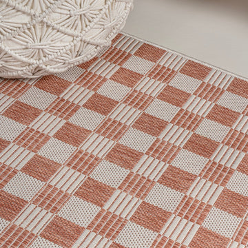Aimee Traditional Cottage Checkerboard Indoor/Outdoor Area Rug